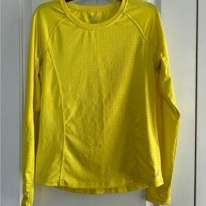 BCG Neon Yellow Long Sleeve Women's Top